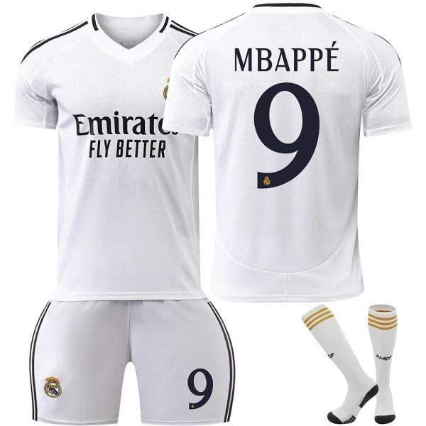 2024-2025 Real Madrid Mbappe 9 Home Soccer Kits New Season Latest Adult Kids Soccer Kits Soccer 2 2024-2025 Real Madrid Mbappe 9 Home Soccer Kits New Season Latest Adult Kids Soccer Kits Soccer 2